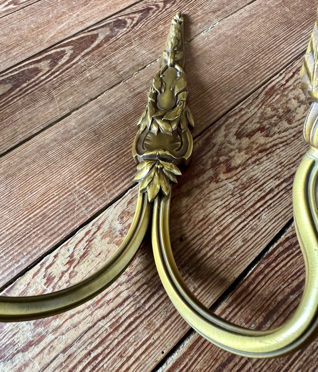Pair Of Art Nouveau Wall Sconces -photo-2