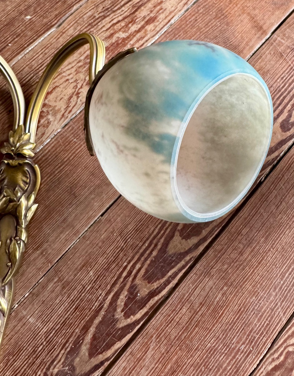 Pair Of Art Nouveau Wall Sconces -photo-7