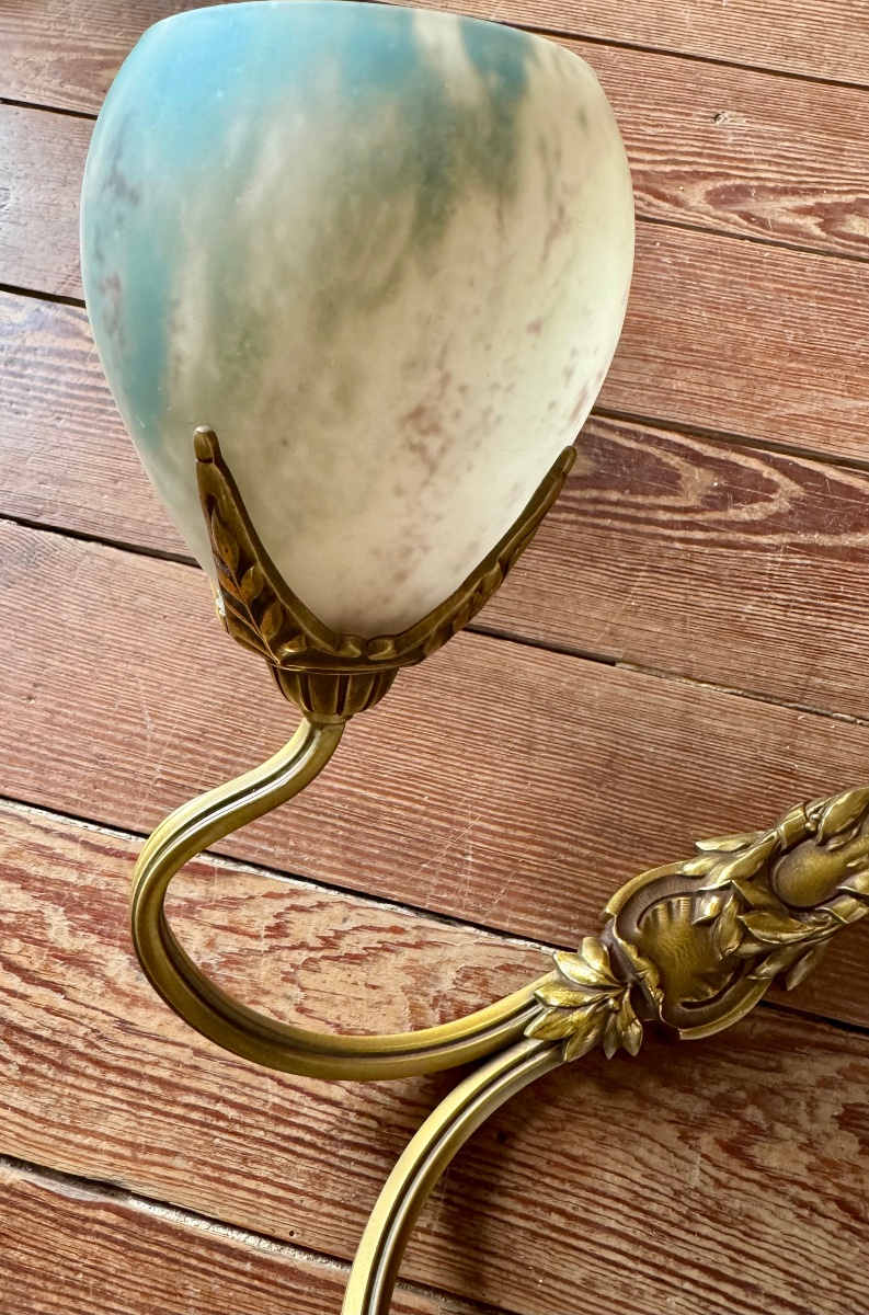 Pair Of Art Nouveau Wall Sconces -photo-8