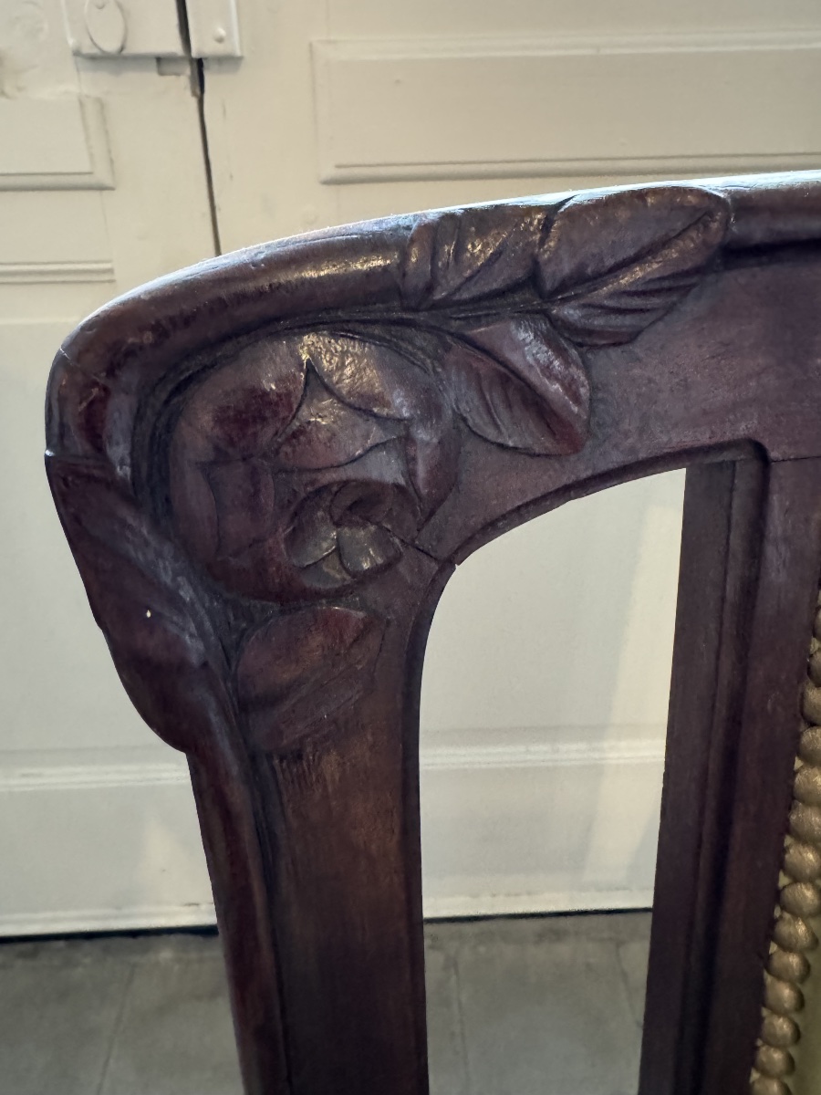 Paire de Fauteuils Art Nouveau -photo-5