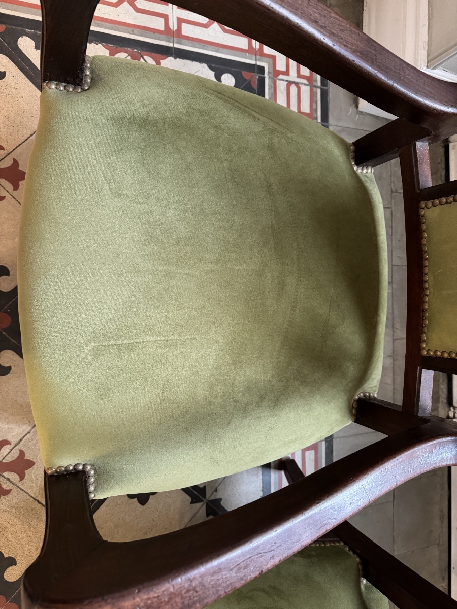Paire de Fauteuils Art Nouveau -photo-7