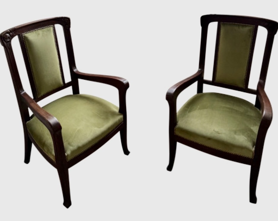 Paire de Fauteuils Art Nouveau 