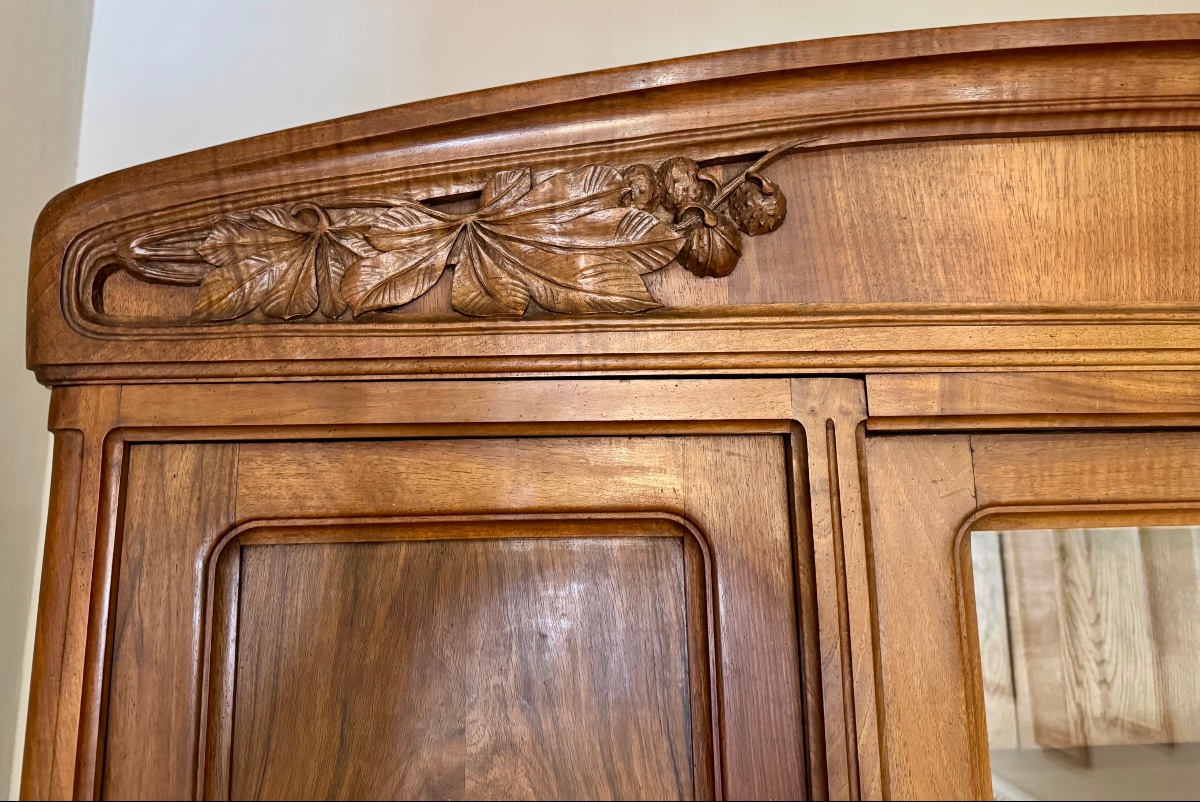Art Nouveau "école De Nancy" Display Bookcase-photo-1