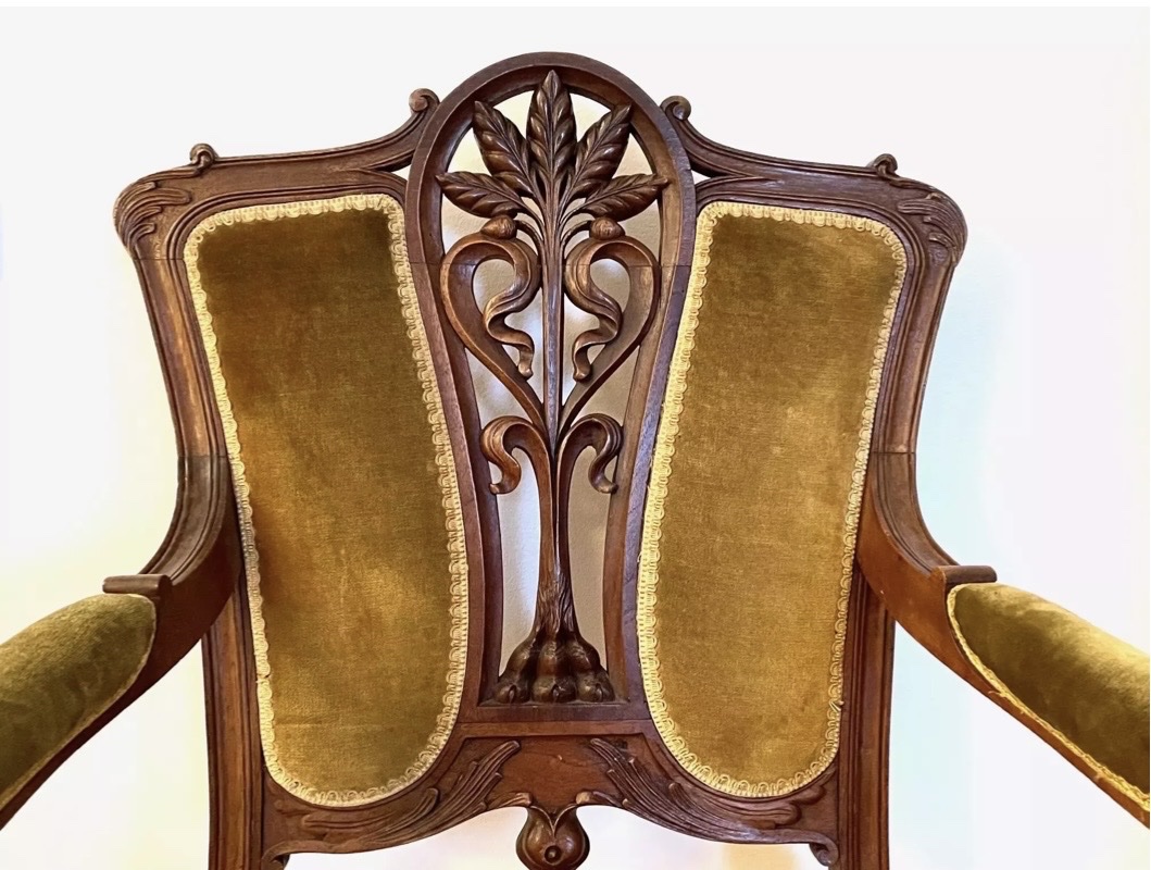 Pair Of Art Nouveau Armchairs -photo-1