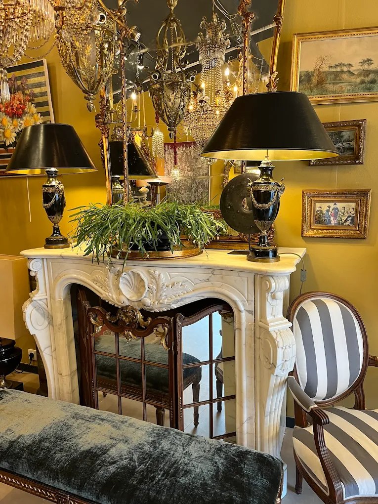 Grand miroir en bois doré, style Louis XV — XIXe siècle-photo-2