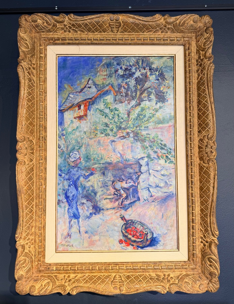 La Cueillette, Oil On Canvas - Morère, 1934