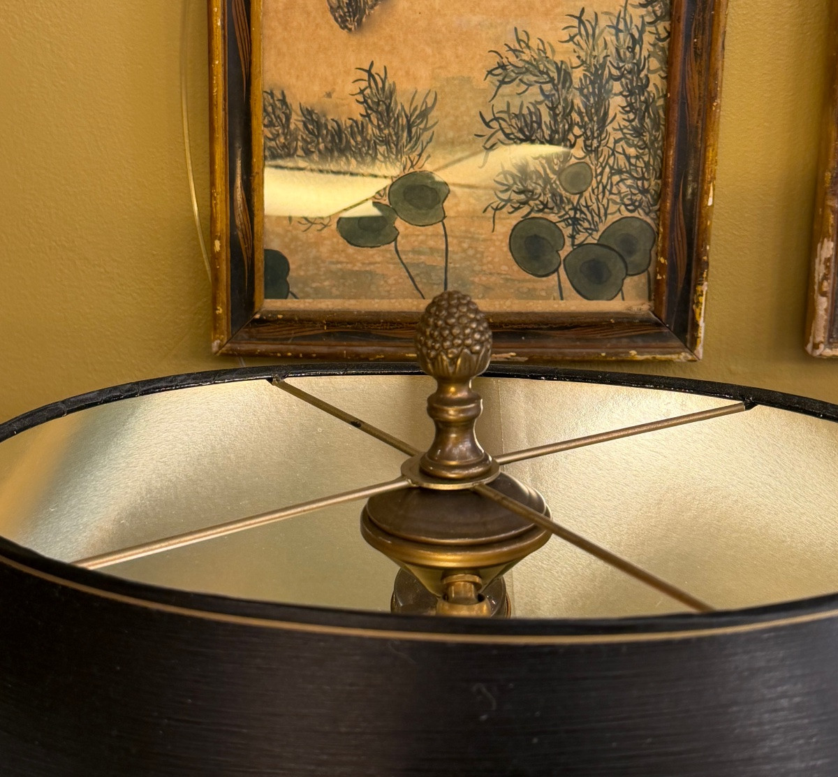 Paire de lampes en marbre noir et bronze doré, style Empire — XXe siècle-photo-2