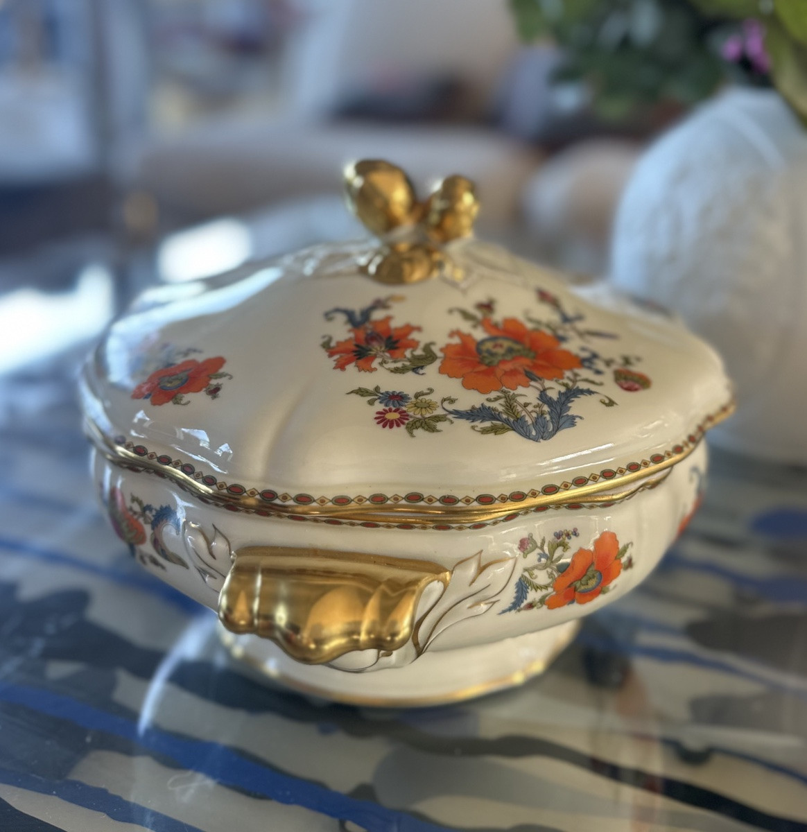 Limoges Porcelain Dinner Service, Old China Décor - Raynaud & Co, 20th Century-photo-4