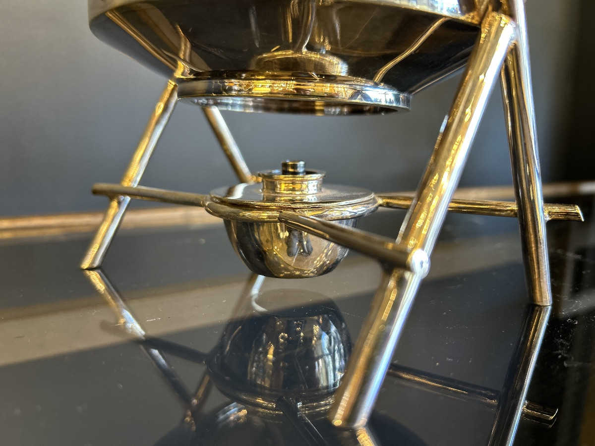 Set Of Teapots, Silver-plated Metal, 20th Century-photo-4