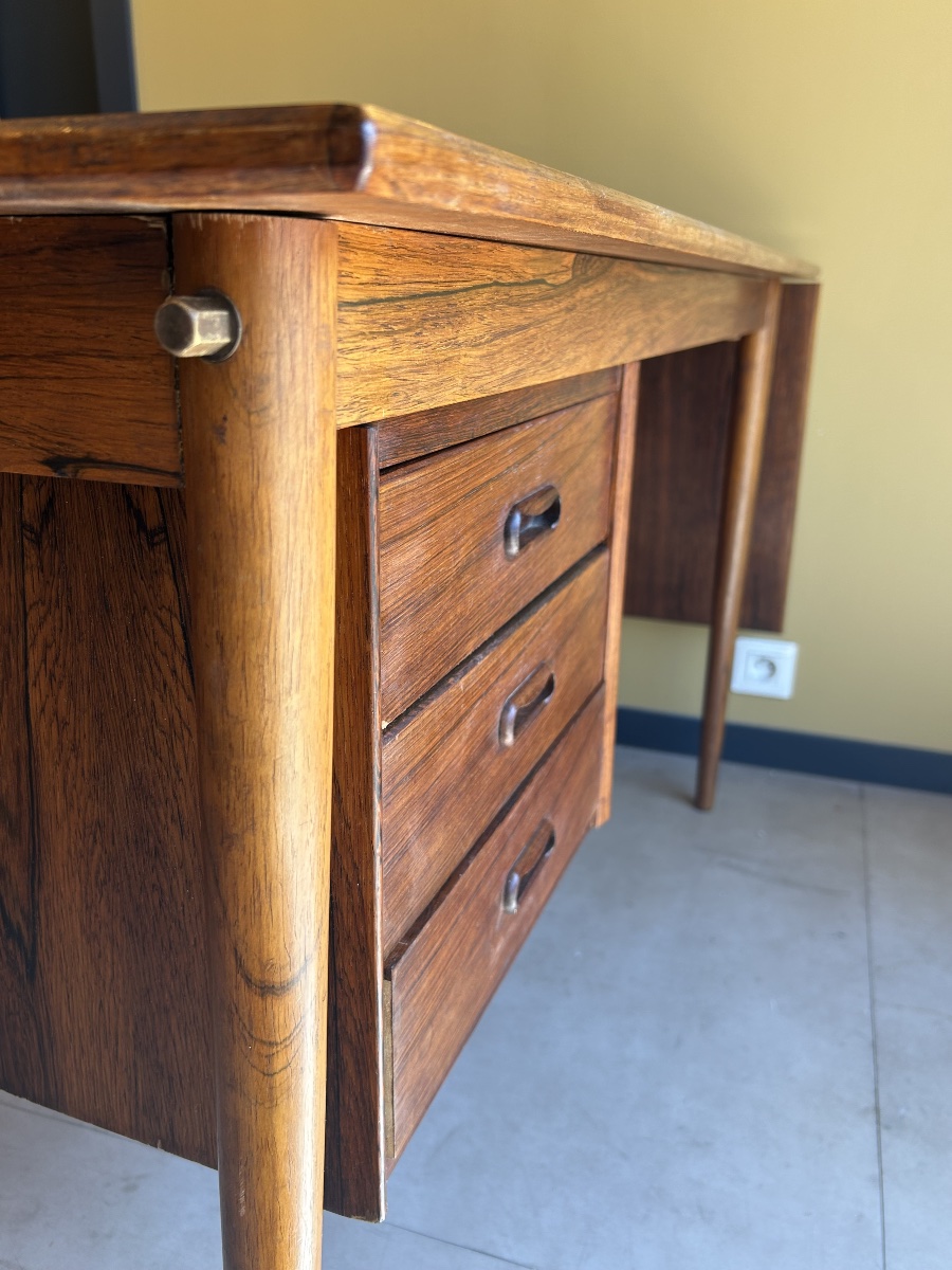 Bureau en palissandre à plateau extensible — Scandinavie, années 1960-photo-1