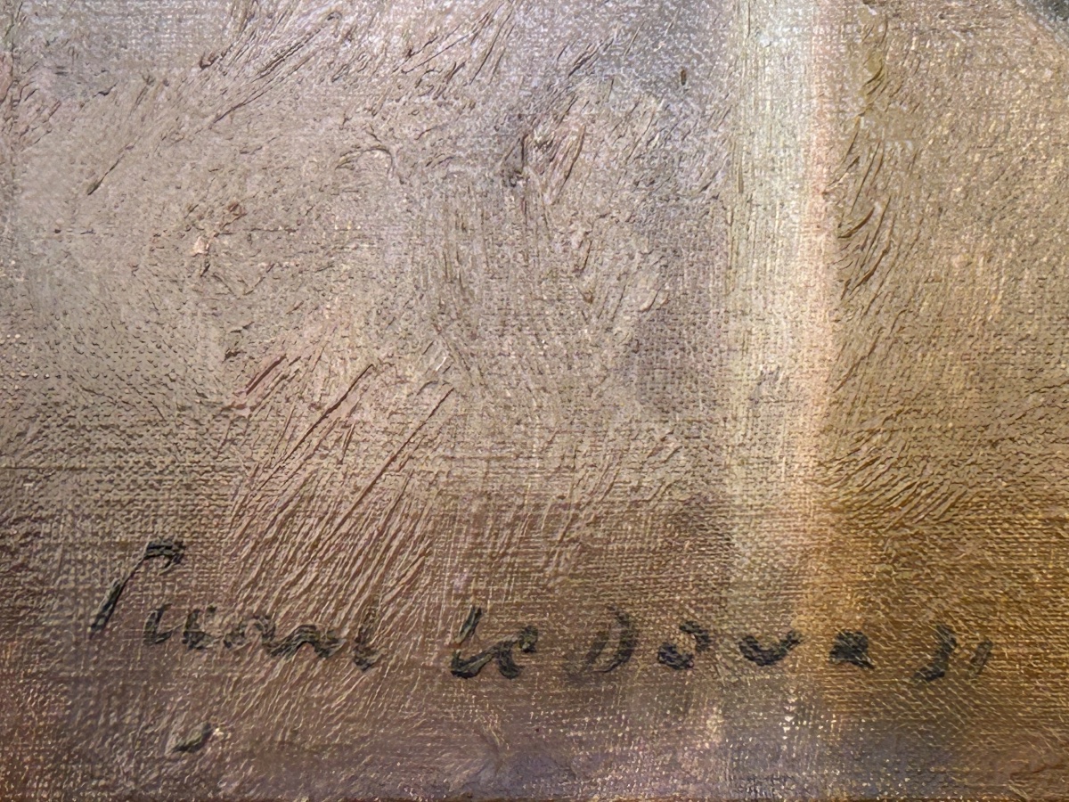 Nature morte aux pêches, huile sur toile — Jean Picart le Doux, XXe siècle-photo-2