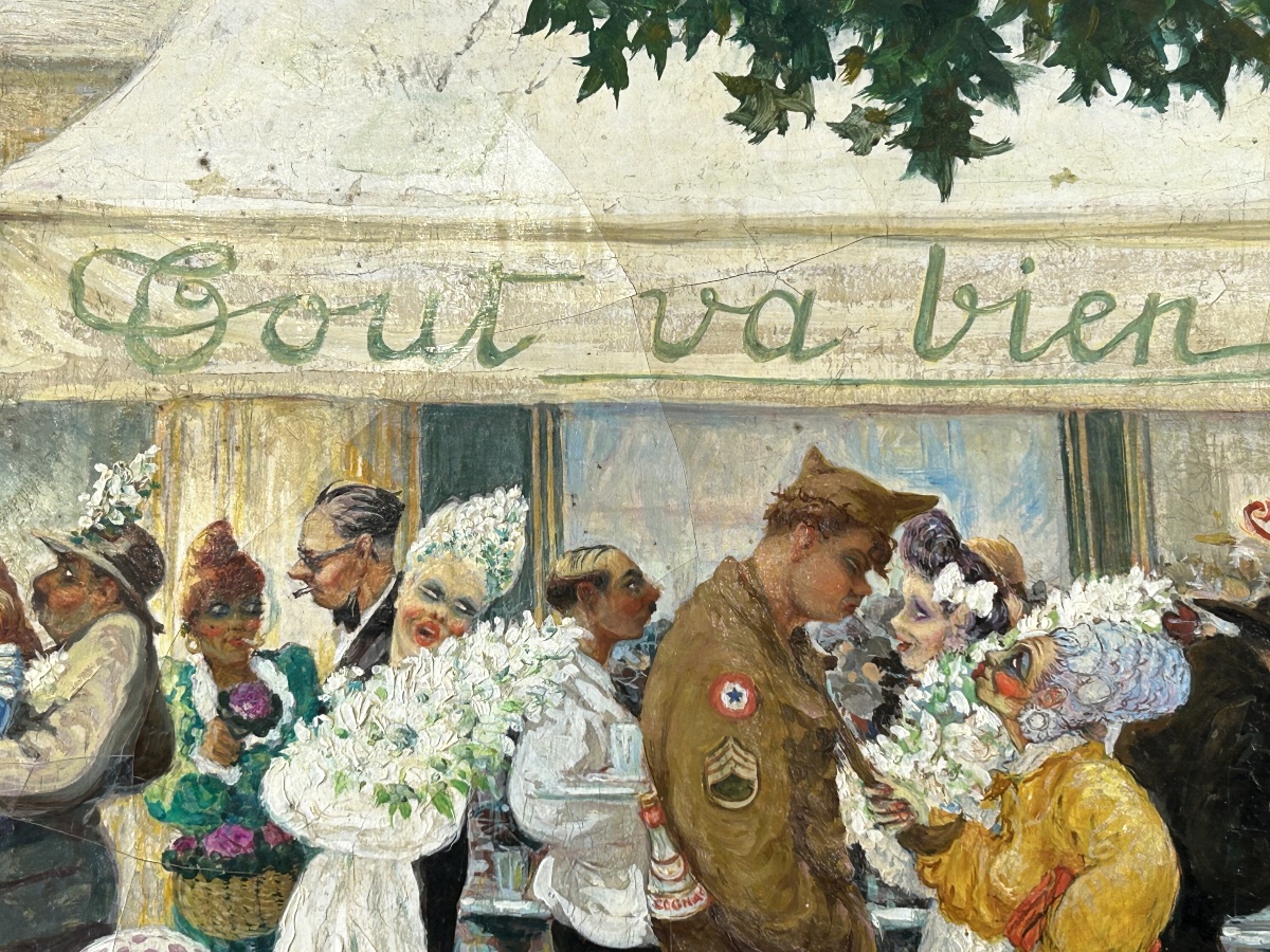 Gaston LE BEUZE (actif circa 1940-1950) - Tout va bien café, 1946-photo-6