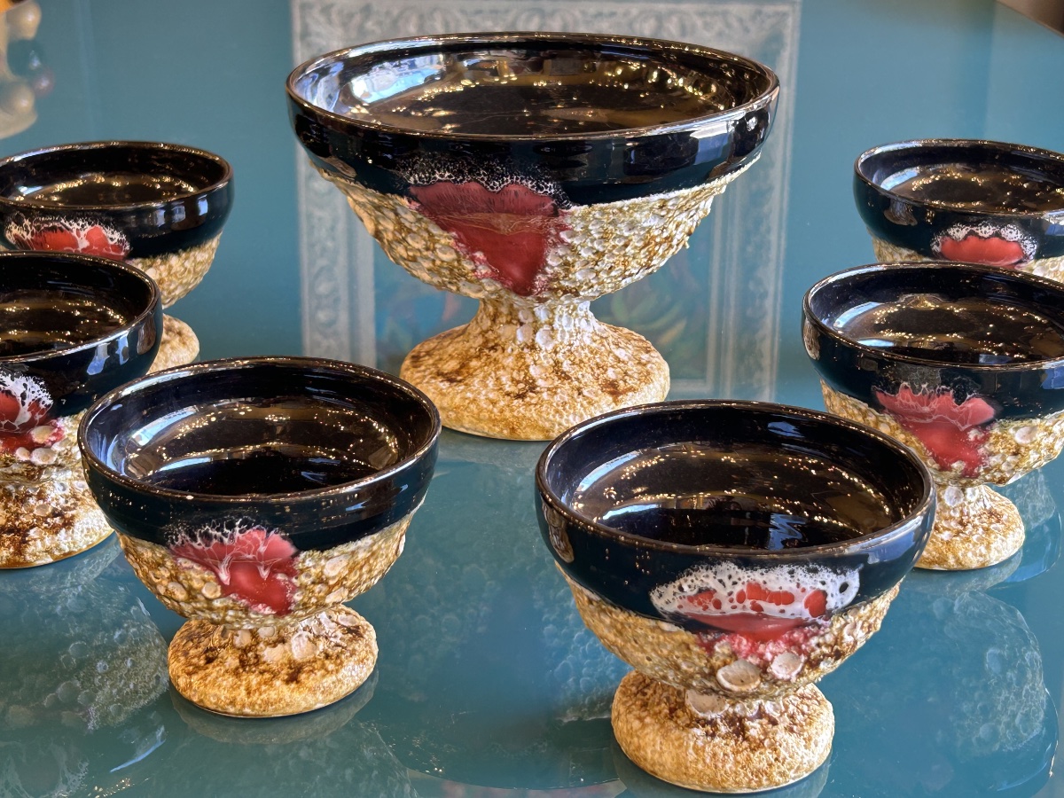Ceramic Bowl Set From Vallauris, 20th Century-photo-3