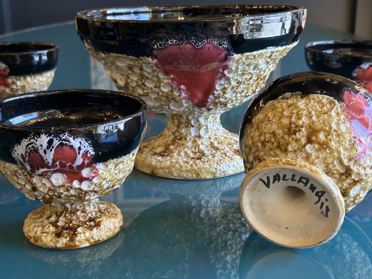 Ceramic Bowl Set From Vallauris, 20th Century-photo-4