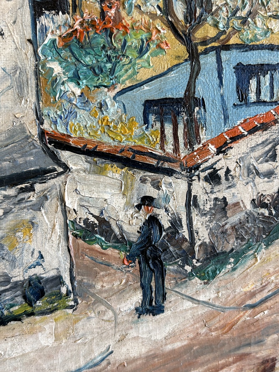 Elisée Maclet (1881–1962), Lamarck Street In Montmartre, Oil On Canvas-photo-3