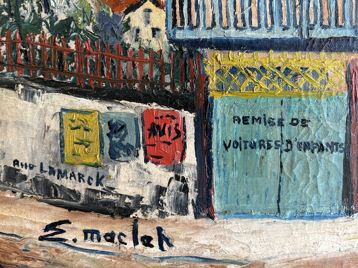 Elisée Maclet (1881–1962), Lamarck Street In Montmartre, Oil On Canvas-photo-4