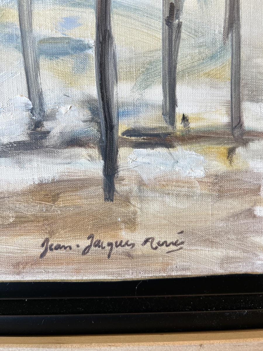 Jean-Jacques RENÉ (né en 1943), Femme devant la mer-photo-2