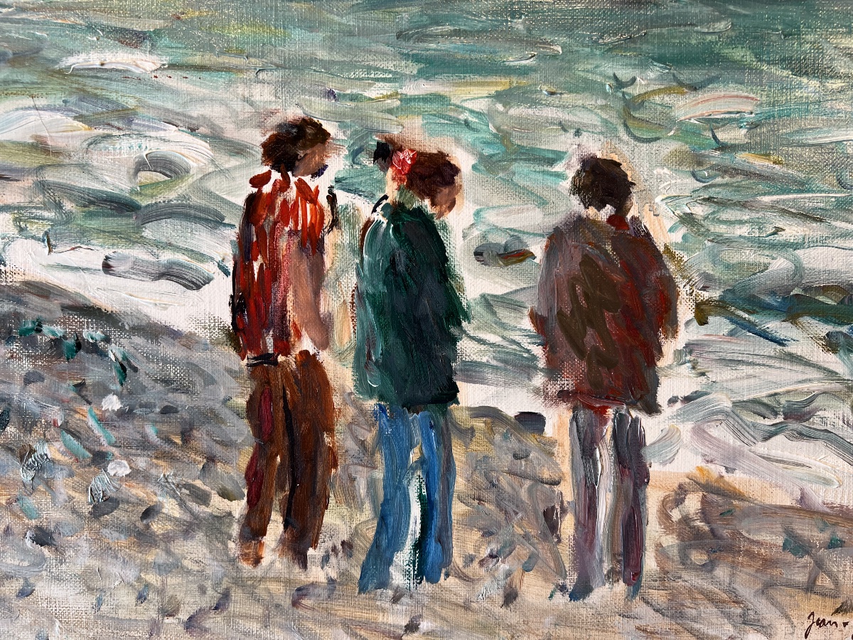 Jean-jacques René (born In 1943), Figures By The Sea-photo-3