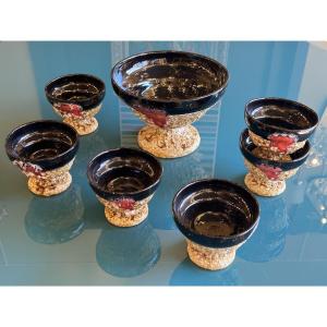 Ceramic Bowl Set From Vallauris, 20th Century