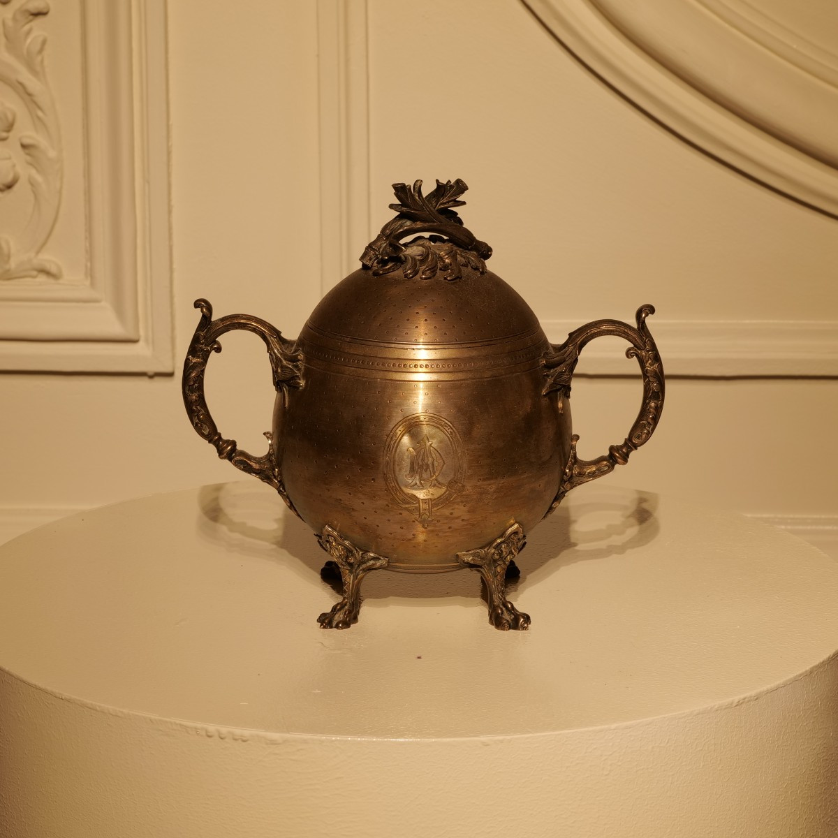 Sucrier en argent massif