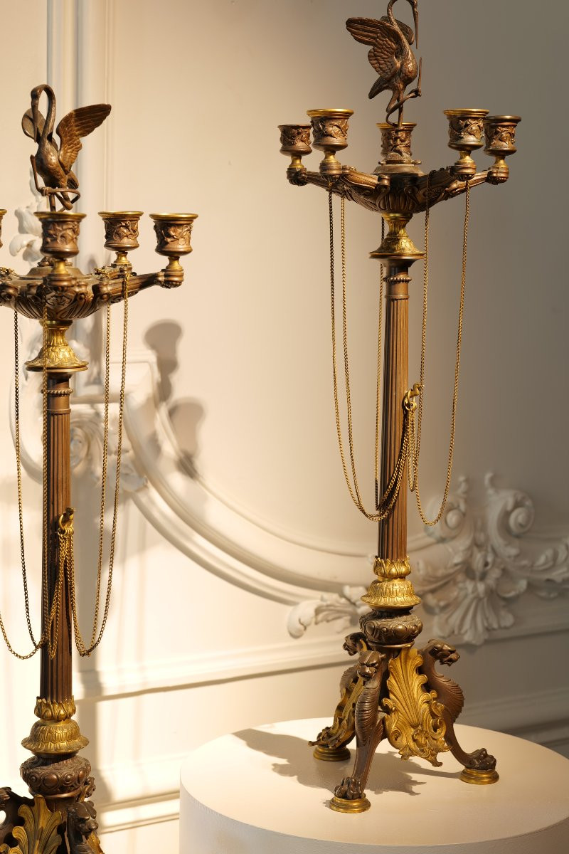 Paire de bougeoirs-photo-2