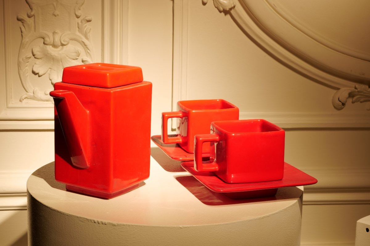 Tête à tête en céramique rouge de Montecatini-photo-3