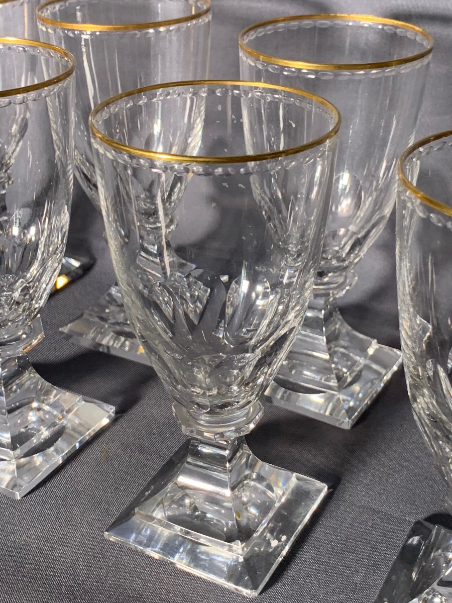 Set Of 12 Crystal Wine Glasses Kosta Boda “elis Berg”-photo-4