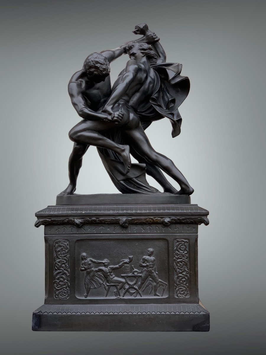 “knife Wrestlers”, After  The Statue By J. P.  Molin, Stockholm 1867
