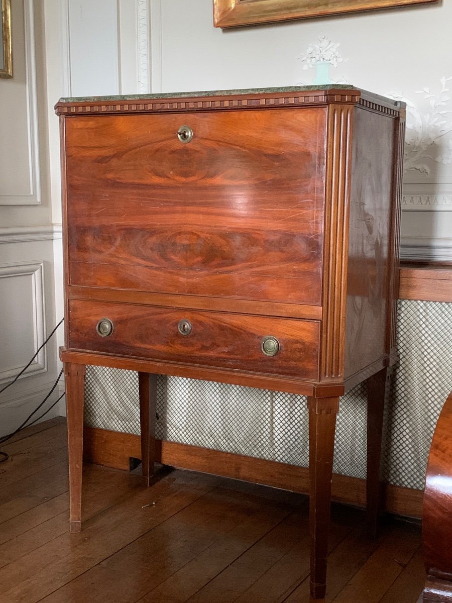 Secretair  In Mahogany, Gustavian Style , Sweden,end 19th Cent. -photo-2