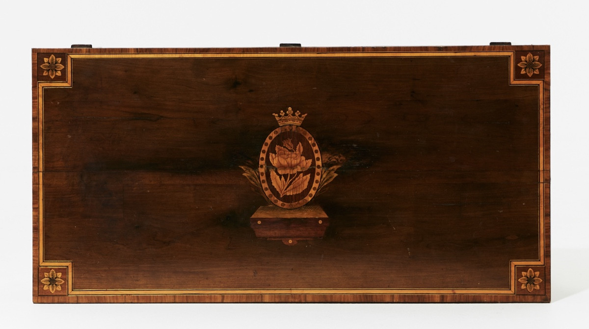 Gustavian Style Game Table, Amaranth, Rosewood And Maple Veneer -photo-2