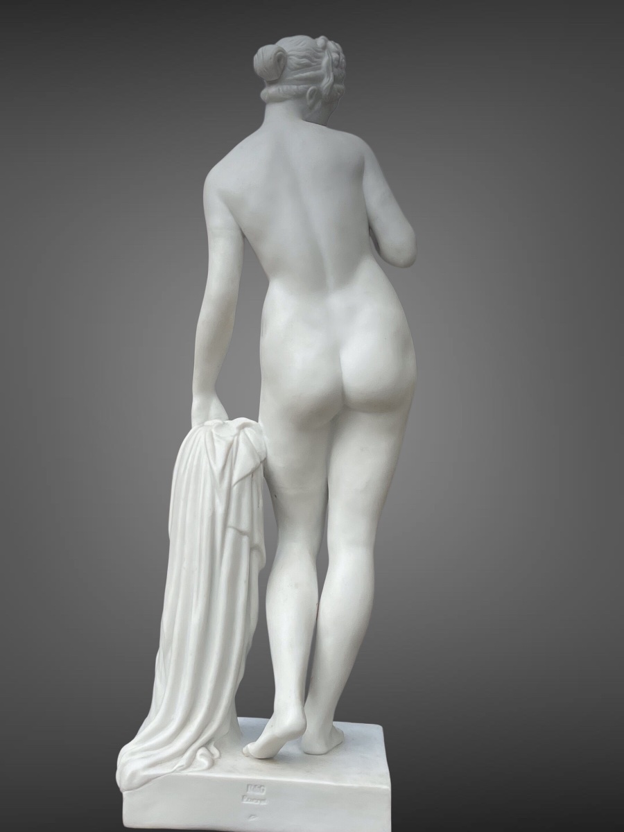 Ève à la Pomme d’après  Thorvaldsen , figurine biscuit Bing &Grondhal, 1866 -photo-3