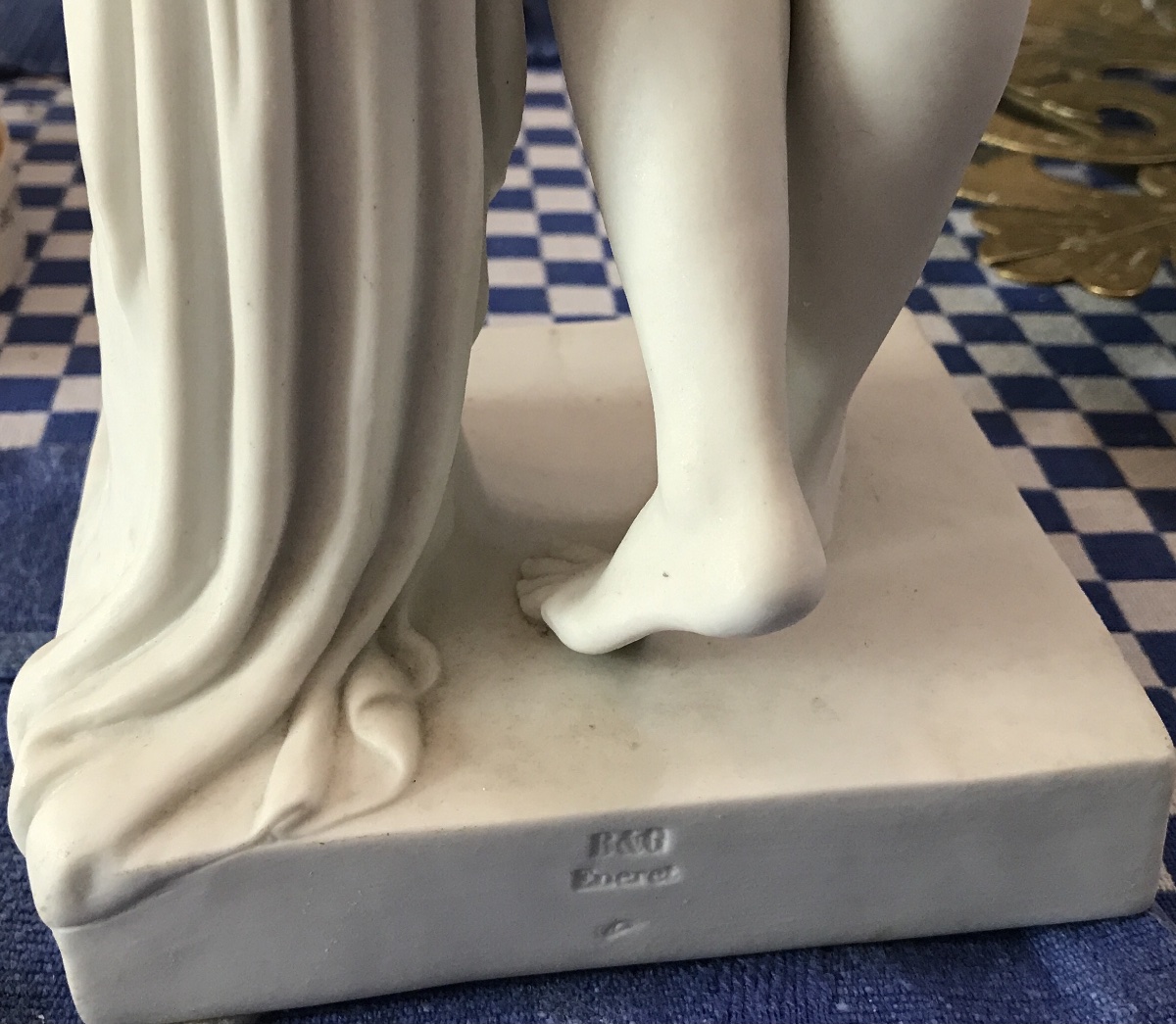 Ève à la Pomme d’après  Thorvaldsen , figurine biscuit Bing &Grondhal, 1866 -photo-1