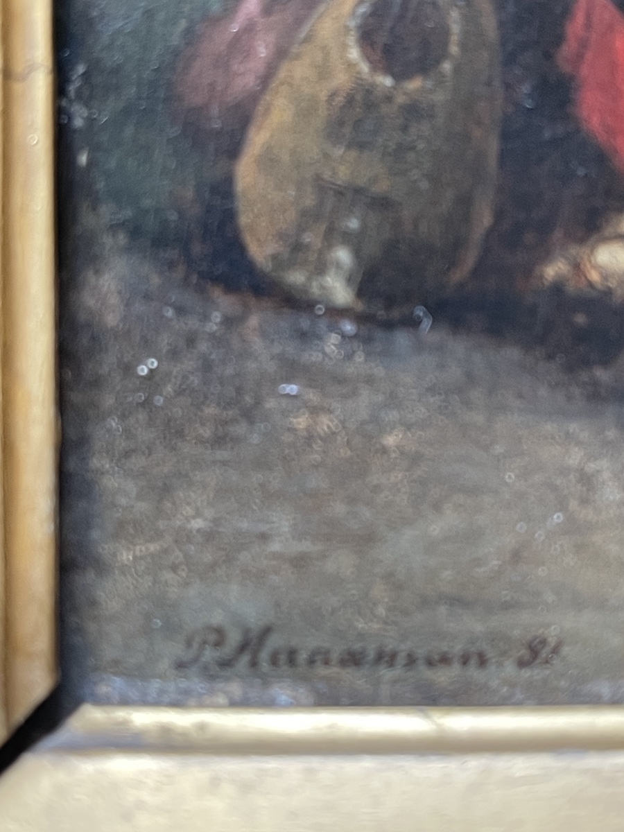 Une italienne 1881, huile sur bois, signée Pieter Haaxman-photo-3
