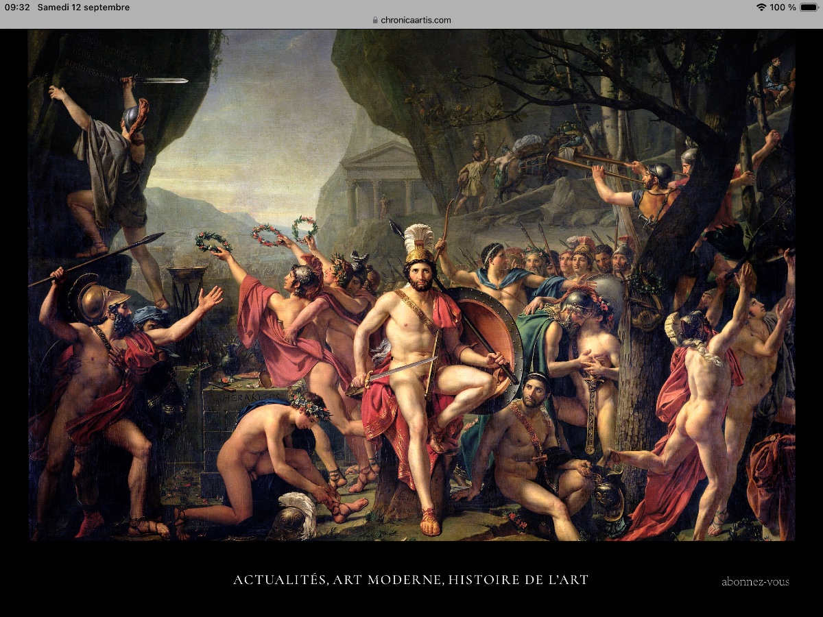 Leonidas At The Battle Of Thermopylae, After J. L. David, A Philhellenic Clock , Circa 1825 -photo-2