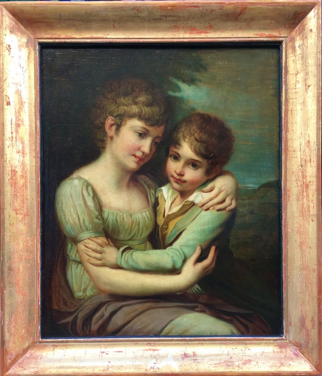 « mother' Tendernesses »  , Empire Portrait Greuze’ School 