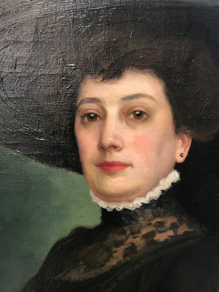 Une Femme à La Belle Époque , Grand Portrait , Attr. Michel Richard-Putz,   1917-photo-2