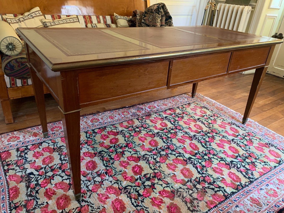 Large Directoire Style Desk, Mahogany, XIXth Century-photo-2