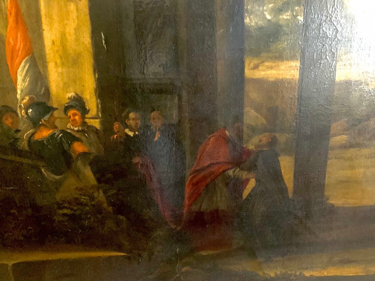 “the Journey To Canossa” Attr. To Domenico Roberti 1642-1707. Hst
