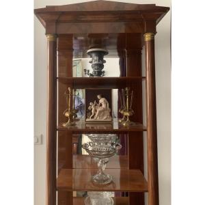 Étagère  à colonnes Empire, Acajou et miroir , Suède vers 1840 