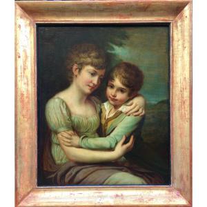 « mother' Tendernesses »  , Empire Portrait Greuze’ School 