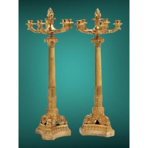 Pair Of Charles X Candelabra