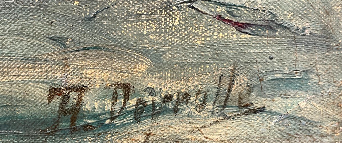 Sailboats On Rough Seas By Théophile Deyrolle -photo-3