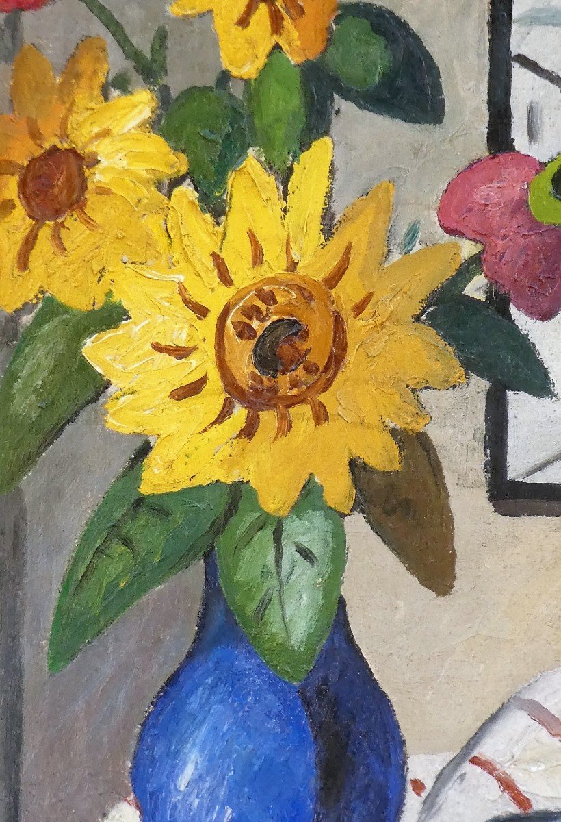 Le Bouquet Par Louis Mathieu Verdilhan 1875-1928-photo-4