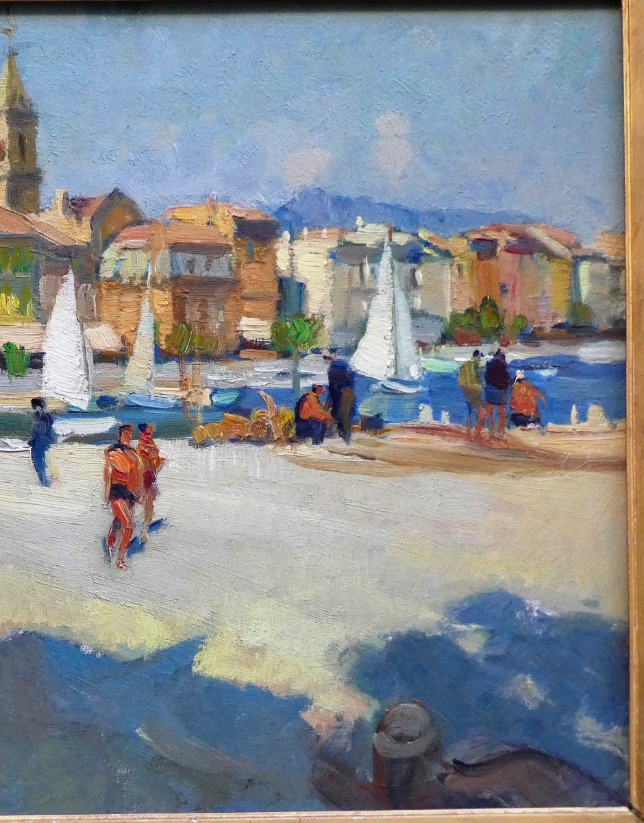 Le Port De Sanary Sur Mer Par Victor Crumiere 1895-1950-photo-3