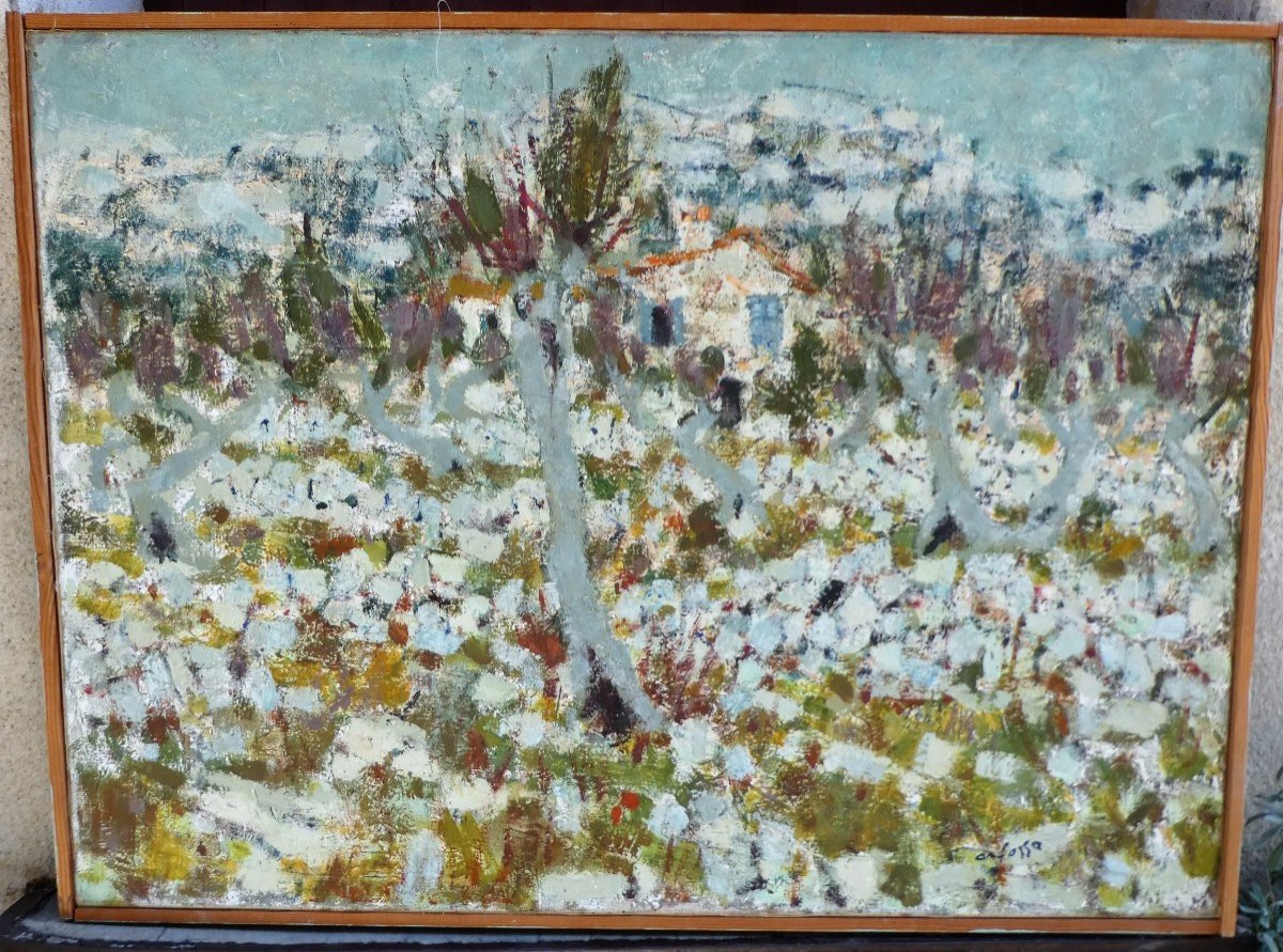 Landscape Of Provence By Pierre Anfosso 1928-2004