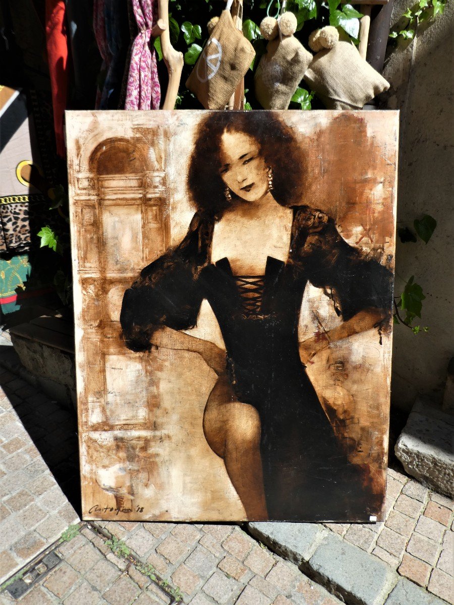 Femme En Robe Noire Par Ares Antoyan-photo-2