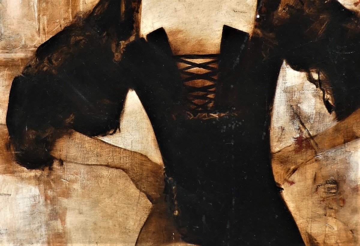 Femme En Robe Noire Par Ares Antoyan-photo-3