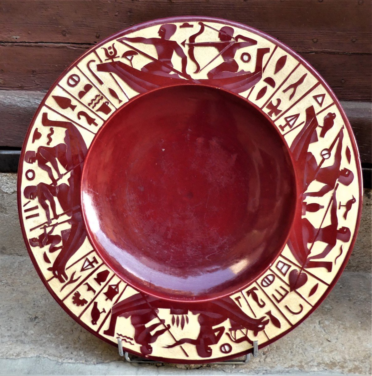 Proantic: Ancien Plat Ceramique Vernis