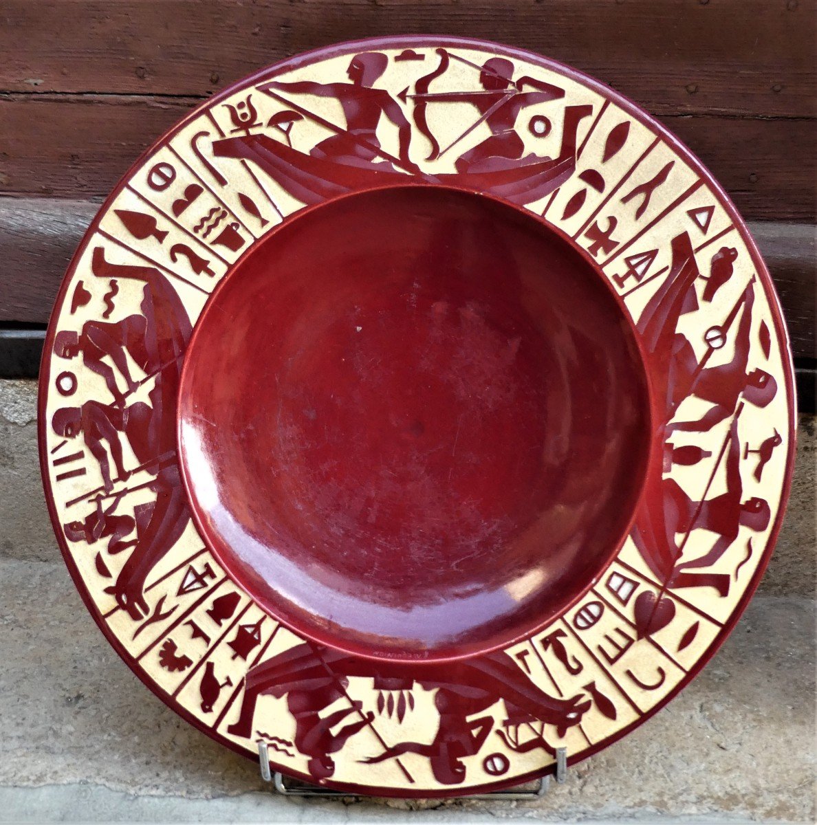 Large Art-deco Dish By Roger Mequinion 1905-1985