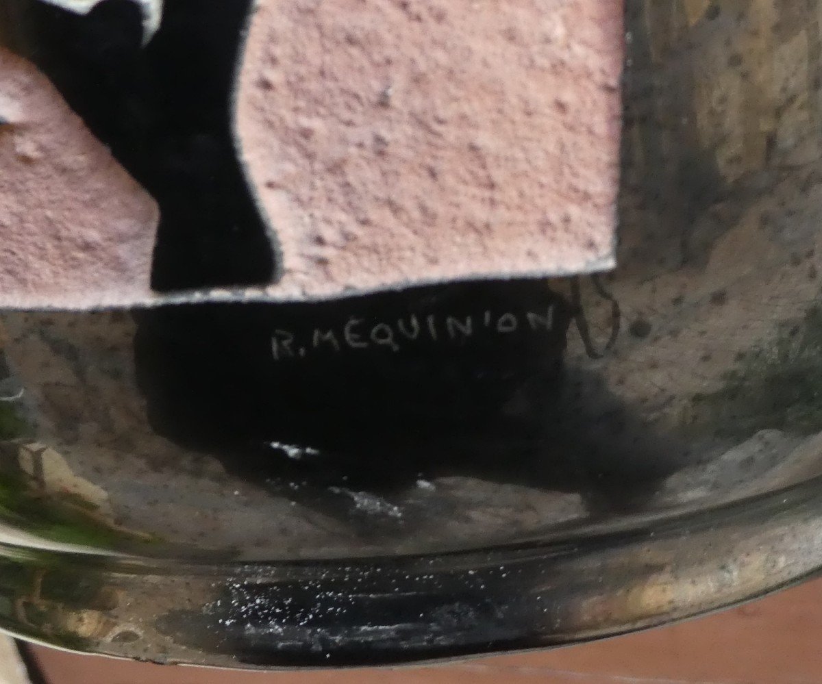 Grand Vase Art-déco  De Roger Mequinion 1905-1985-photo-3